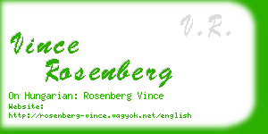 vince rosenberg business card